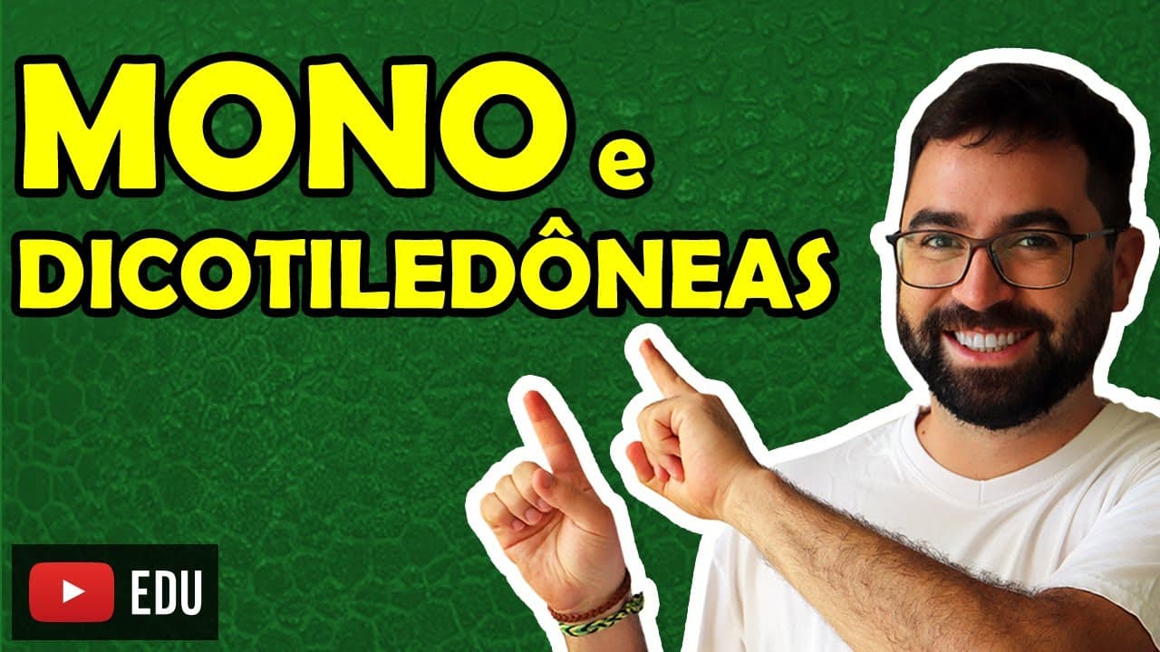 Thumbnail: Monocotiledôneas e Dicotiledôneas - Aula 07 - Módulo V: Botânica | Prof. Guilherme