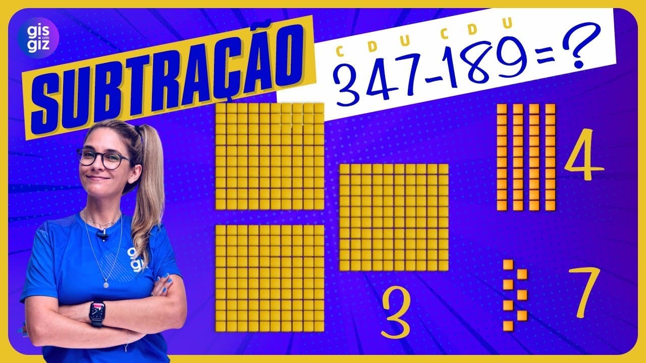 Thumbnail: SUBTRAÇÃO PASSO A PASSO: MATERIAL DOURADO E ALGORITMO