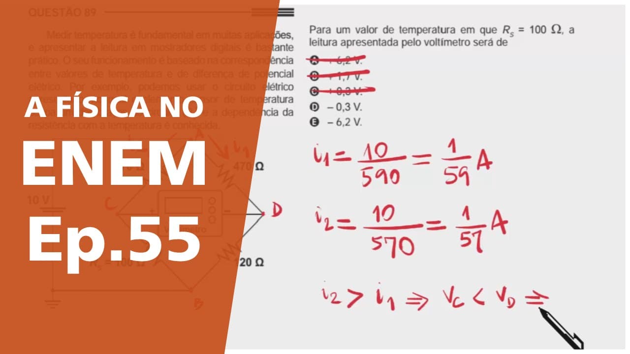 Thumbnail: A física no ENEM - Episódio 55 - Circuitos Elétricos