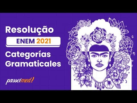 Thumbnail da aula: ENEM 2021 - Categorías Gramaticales | A charge evoca uma situação de assombro frente a uma...