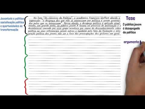Thumbnail da aula: Redação - O Jovem e a Política | Desenhando a Solução