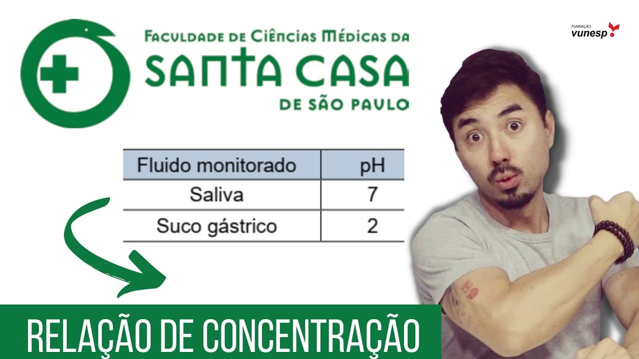 Thumbnail: Vestibular Santa Casa | 2024 | O monitoramento dos valores de pH do sistema digestório