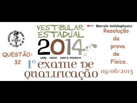 Thumbnail da aula: Resolução da prova de FÍSICA – 1° EXAME DE QUALIFICAÇÃO – UERJ 2014. Questão 32.