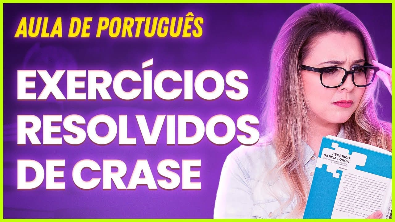 Thumbnail: EXERCÍCIOS RESOLVIDOS DE CRASE (Gramática para Concursos) - Professora Pamba