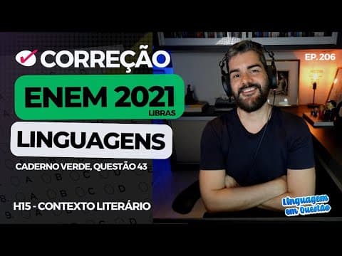 Thumbnail da aula: ENEM 2021 LIBRAS: A LITERATURA de Gilka Machado (H15 | Contexto literário | Caderno verde, 43) #206
