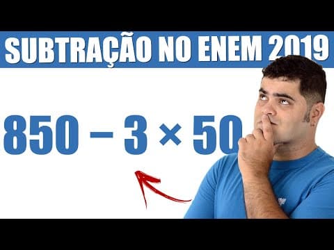 Thumbnail da aula: Questão PARECE DIFÍCIL, MAS É FÁCIL de Subtração 149 do ENEM 2019 | O slogan "Se beber não dirija"