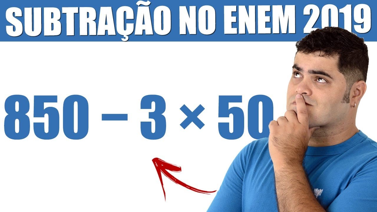 Thumbnail: Questão PARECE DIFÍCIL, MAS É FÁCIL de Subtração 149 do ENEM 2019 | O slogan "Se beber não dirija"