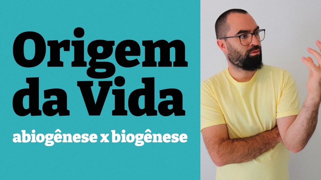 Thumbnail: Origem da vida - Abiogênese x Biogênese - Aula 01 - Módulo 0 - Prof. Guilherme