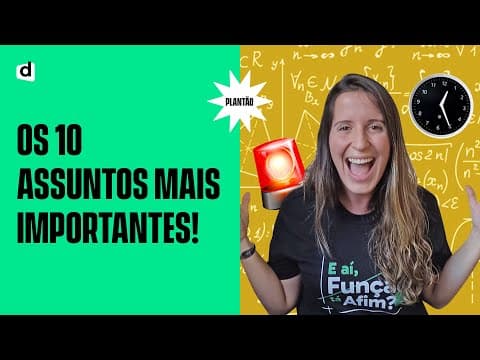 Thumbnail da aula: ENEM EM 76 DIAS? 😱 | OS ASSUNTOS QUE MAIS CAEM EM MATEMÁTICA