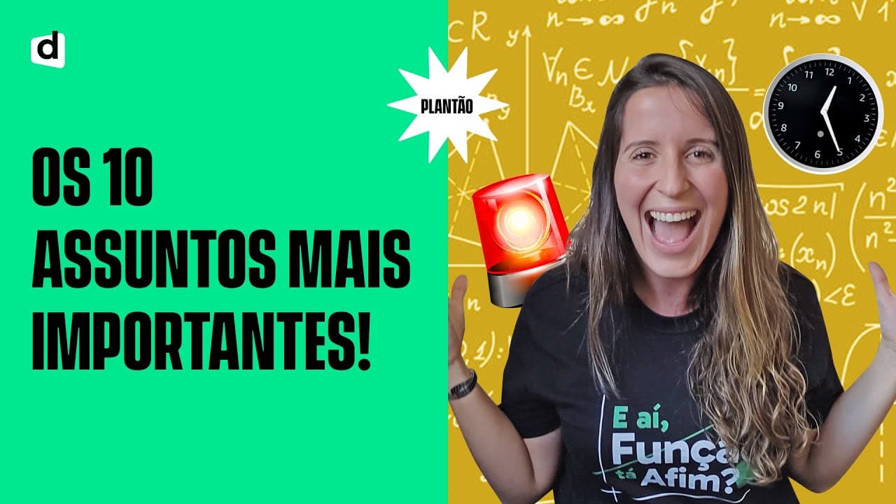 Thumbnail: ENEM EM 76 DIAS? 😱 | OS ASSUNTOS QUE MAIS CAEM EM MATEMÁTICA