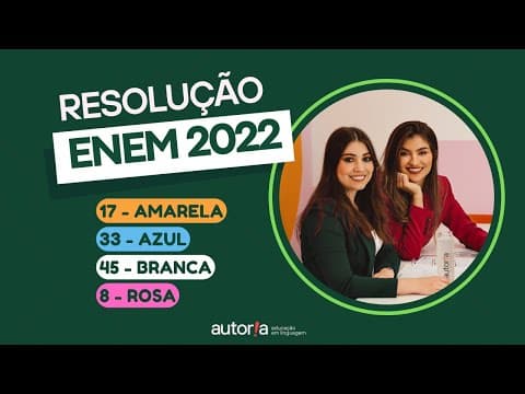 Thumbnail da aula: Enem 2022 / Enem 2022 Digital - Autoria Linguagem - Questão 17 | Linguagens, prova amarela