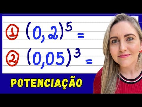 Thumbnail da aula: POTENCIAÇÃO COM NÚMEROS DECIMAIS! EXPLICAÇÃO PASSO A PASSO DE COMO RESOLVER UMA POTÊNCIA COM VÍRGULA