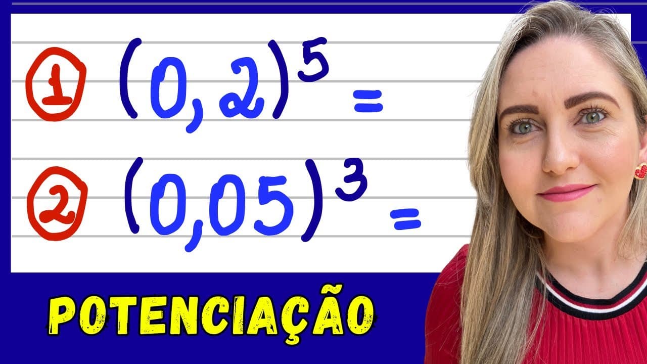 Thumbnail: POTENCIAÇÃO COM NÚMEROS DECIMAIS! EXPLICAÇÃO PASSO A PASSO DE COMO RESOLVER UMA POTÊNCIA COM VÍRGULA