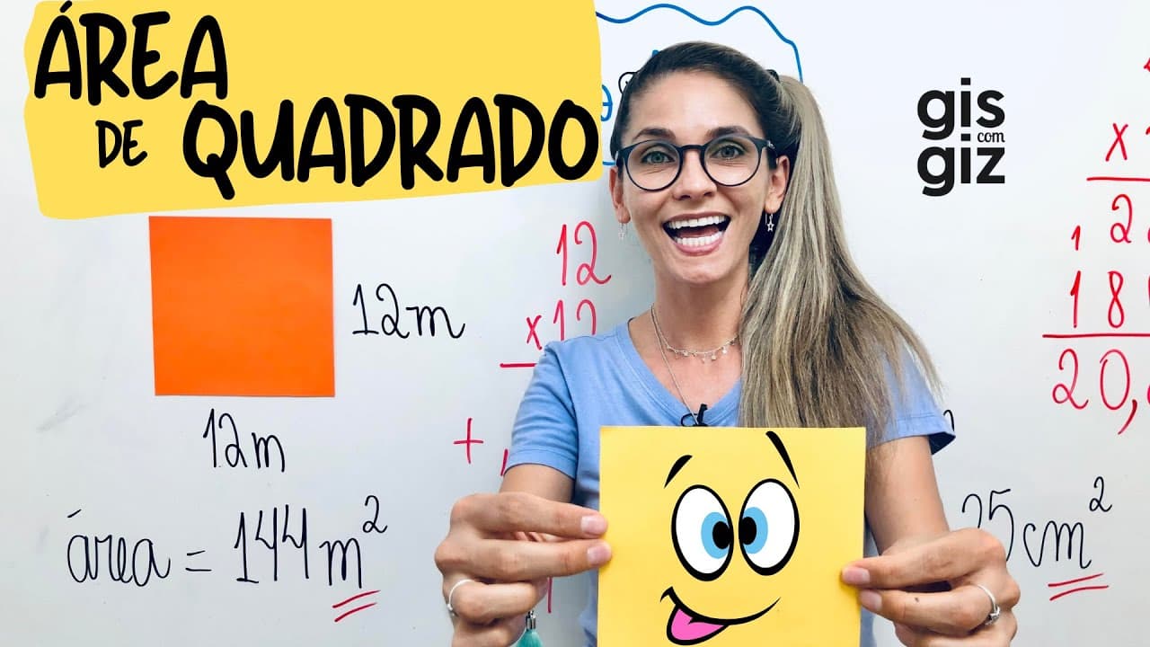 Thumbnail: ÁREA DO QUADRADO | ÁREA DE FIGURAS PLANAS | QUADRADO | \Prof. Gis/