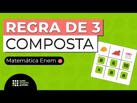 Thumbnail da aula: REGRA DE 3 COMPOSTA: como fazer | Matemática para o Enem | Lucas Borguezan