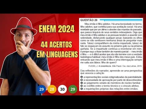 Thumbnail da aula: Enem 2024: Meu irmão é filho adotivo. Há uma tecnicidade no termo, filho adotivo