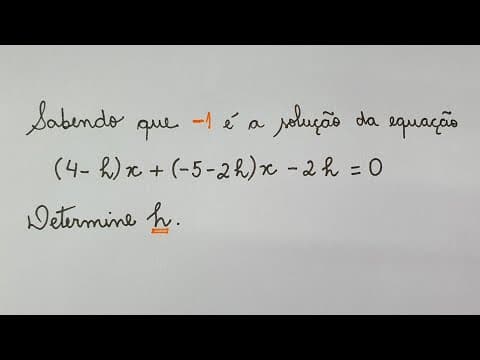 Thumbnail da aula: QUAL É O VALOR DO H? - Equação do 1º Grau - Professora Angela Matemática