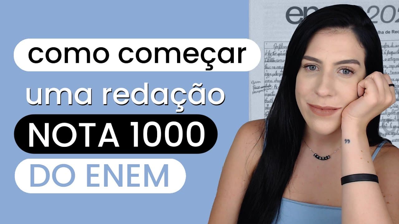 Thumbnail: Como começar uma redação 1000 do Enem