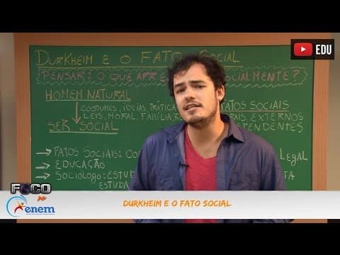 Thumbnail da aula: Videoaulas Poliedro | Enem | Durkheim e o Fato Social