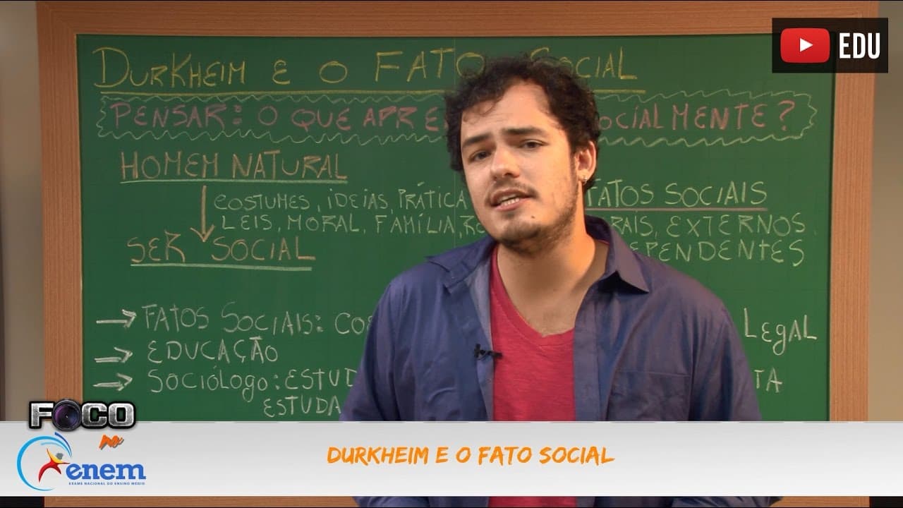 Thumbnail: Videoaulas Poliedro | Enem | Durkheim e o Fato Social