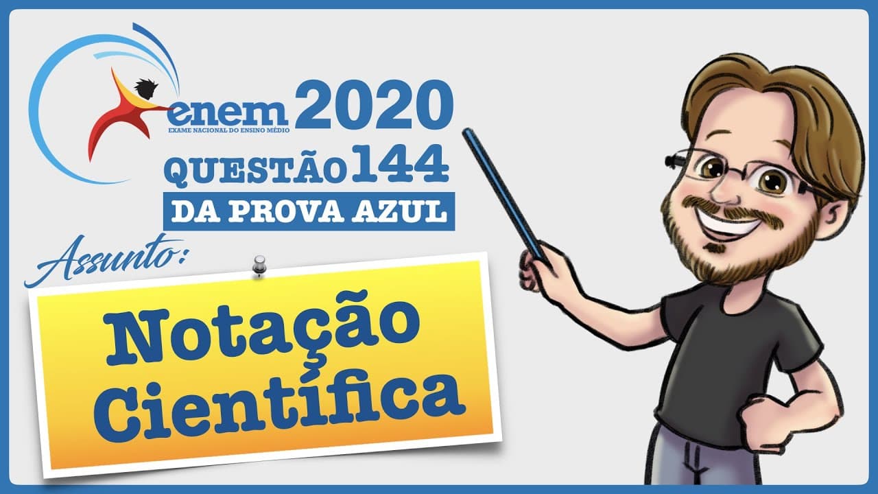 Thumbnail: ENEM 2020 || Notação Científica || Uma torneira está gotejando água em um balde com capacidade de 18