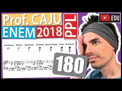 Thumbnail da aula: [ENEM 2018 PPL] 180 📓 RAZÃO E PROPORÇÃO Na música, usam-se sinais gráficos chamados figuras de