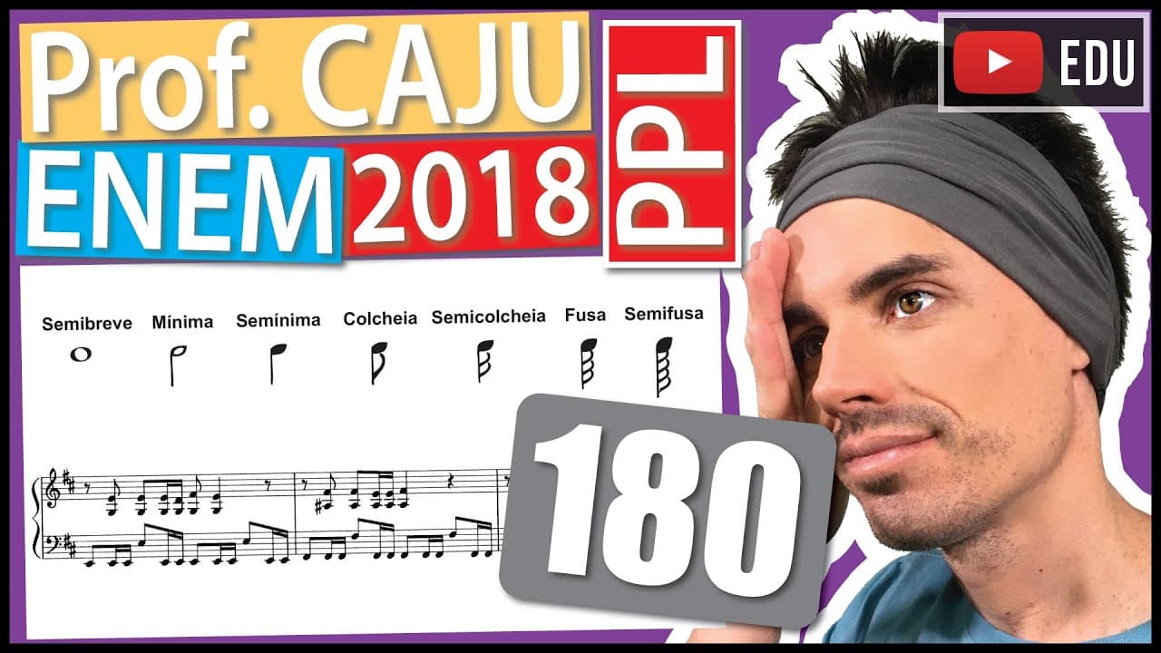 Thumbnail: [ENEM 2018 PPL] 180 📓 RAZÃO E PROPORÇÃO Na música, usam-se sinais gráficos chamados figuras de