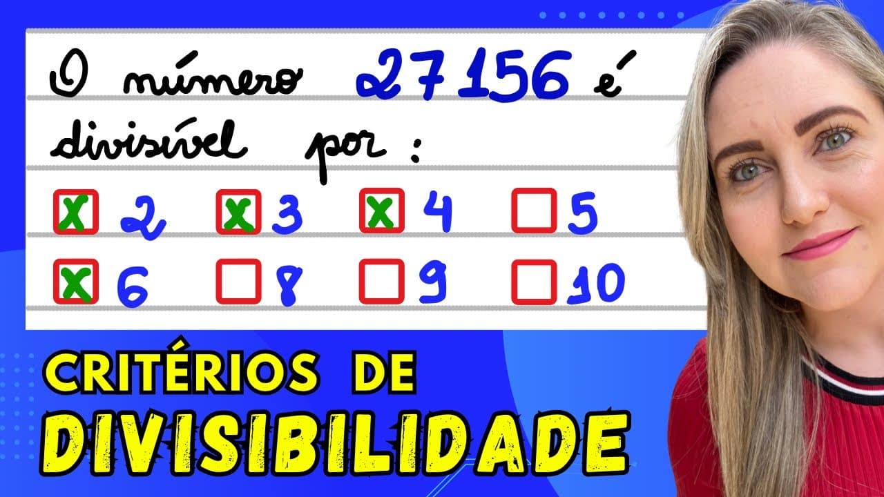 Thumbnail: DIVISIBILIDADE POR  2, 3, 4, 5, 6, 8, 9 e 10. EXPLICAÇÃO DE CONTEÚDO! CRITÉRIOS DE DIVISIBILIDADE 📚🚀