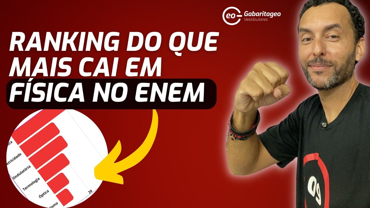Thumbnail: O QUE MAIS CAI DE FÍSICA NO ENEM | RANKING DOS ÚLTIMOS 10 ANOS