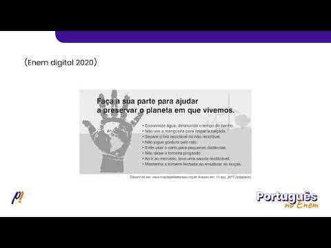 Thumbnail da aula: ENEM DIGITAL 2020 - ESTUDOS DO SENTIDO | Considerando-se os elementos constitutivos do texto, ess...