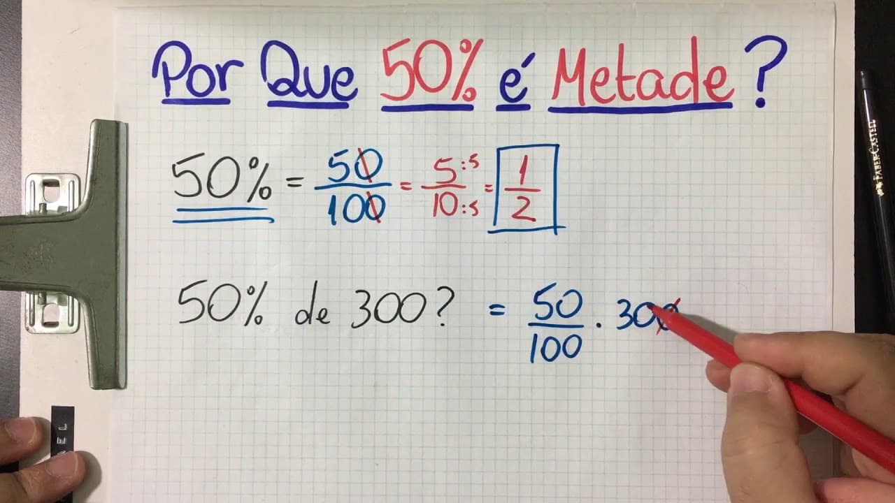 Thumbnail: 🤔 Por Que 50% É Igual a Metade? 👉 Minuto Matemática na ⚫️ Black November ⚫️