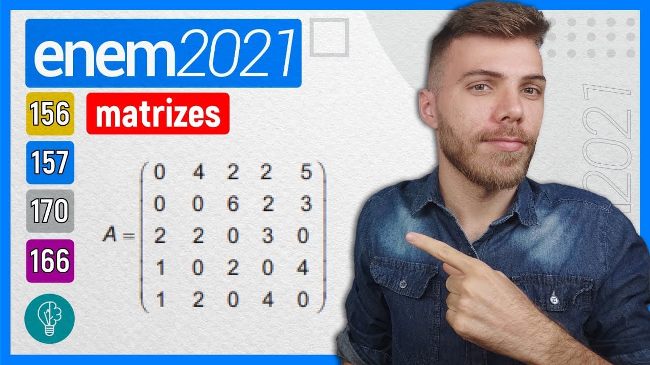 Thumbnail: 🛑157 Enem 2021 - MATRIZES - Uma construtora, pretendendo investir na construção de imóveis em uma
