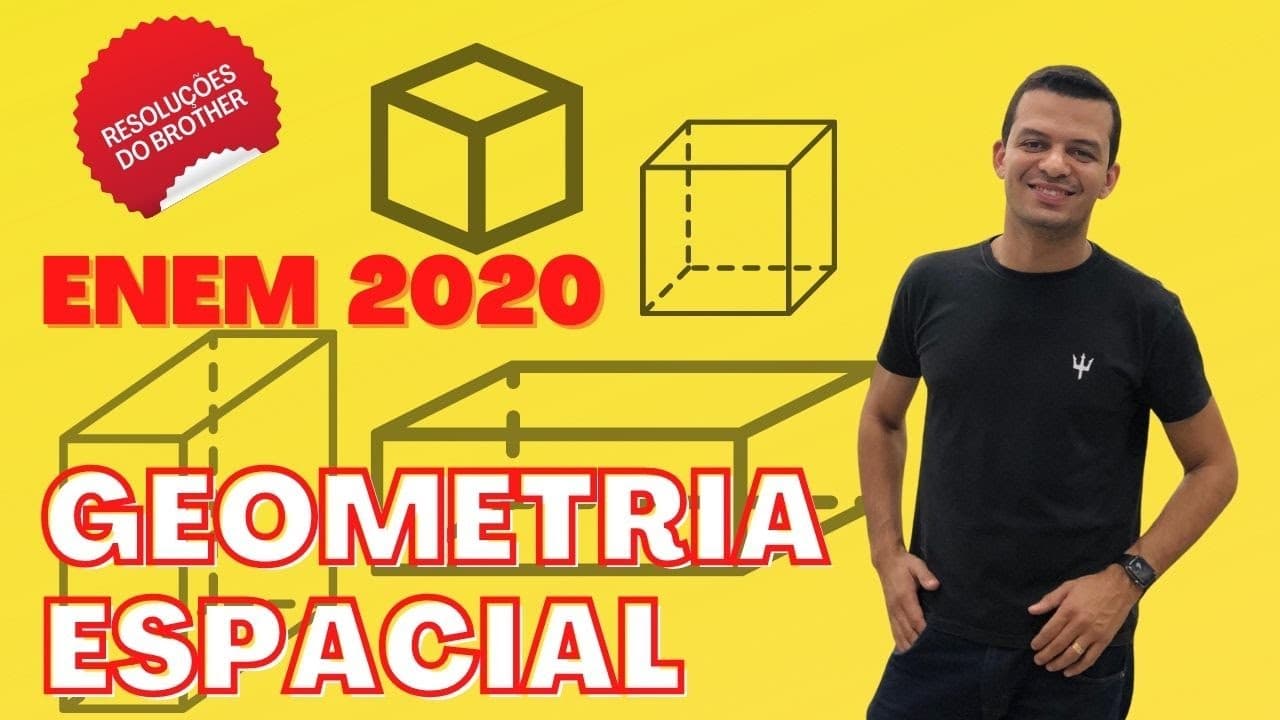Thumbnail: ENEM 2020 | Num recipiente com a forma de paralelepípedo reto-retângulo, colocou-se água até ...