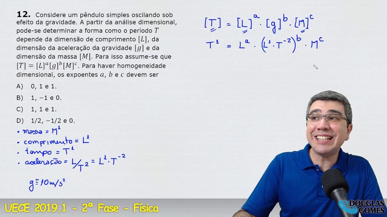 Thumbnail: Correção/resolução Vestibular UECE 2019.1 FASE 2 Q.12