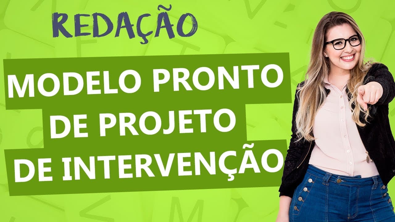 Thumbnail: PROJETO DE INTERVENÇÃO PERFEITO: MODELO BASE - Aula 10 - Profa. Pamba - Redação
