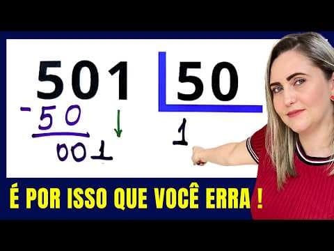 Thumbnail da aula: 😱 O QUE NÃO TE ENSINAM NA DIVISÃO!! Matemática básica todo dia.📚🚀