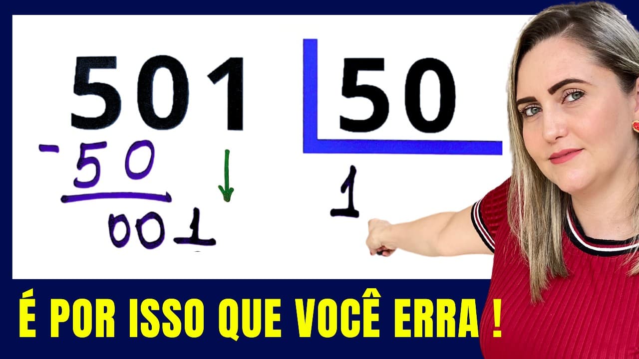 Thumbnail: 😱 O QUE NÃO TE ENSINAM NA DIVISÃO!! Matemática básica todo dia.📚🚀