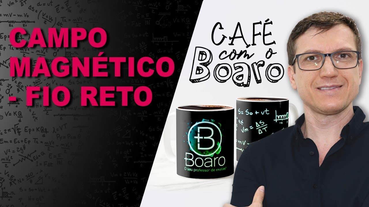 Thumbnail: CAMPO MAGNÉTICO - FIO RETO - ELETROMAGNETISMO - EXERCÍCIOS para REVISÃO de FÍSICA – EXC113