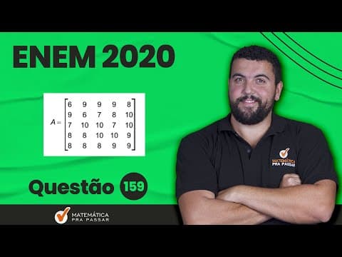 Thumbnail da aula: 🔴. Questão 159 | Digital | Matemática ENEM 2020 : Uma empresa avaliou os cinco aparelhos.