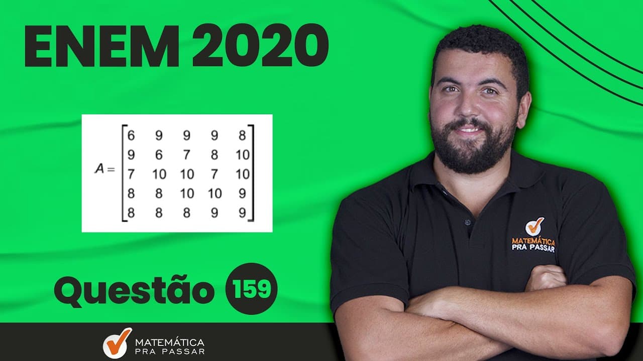 Thumbnail: 🔴. Questão 159 | Digital | Matemática ENEM 2020 : Uma empresa avaliou os cinco aparelhos.