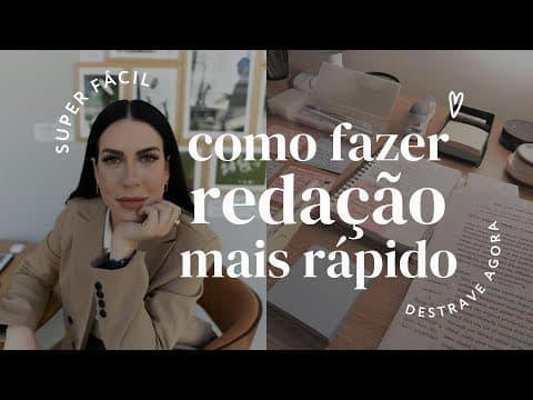 Thumbnail da aula: COMO FAZER REDAÇÃO MAIS RÁPIDO