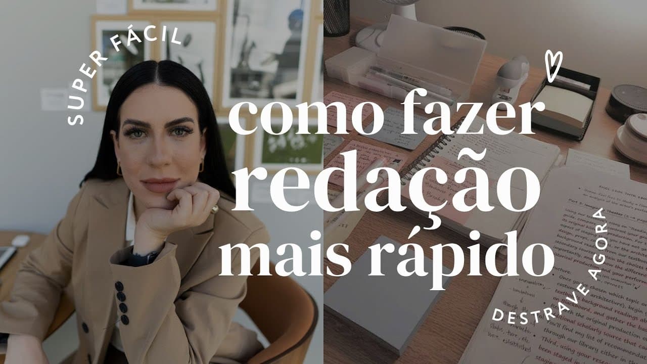 Thumbnail: COMO FAZER REDAÇÃO MAIS RÁPIDO