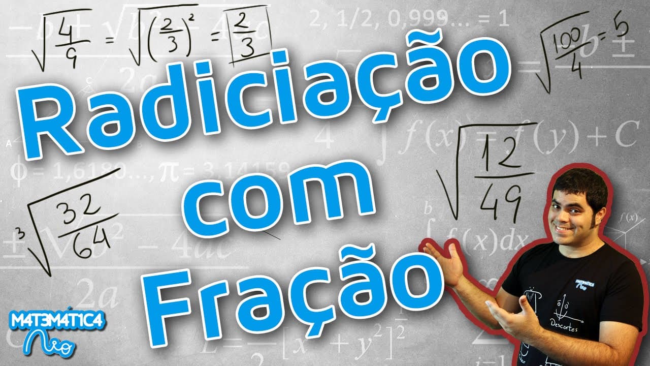 Thumbnail: FRAÇÃO DENTRO DA RAIZ - Como Fazer Radiciação com Fração no Radicando?
