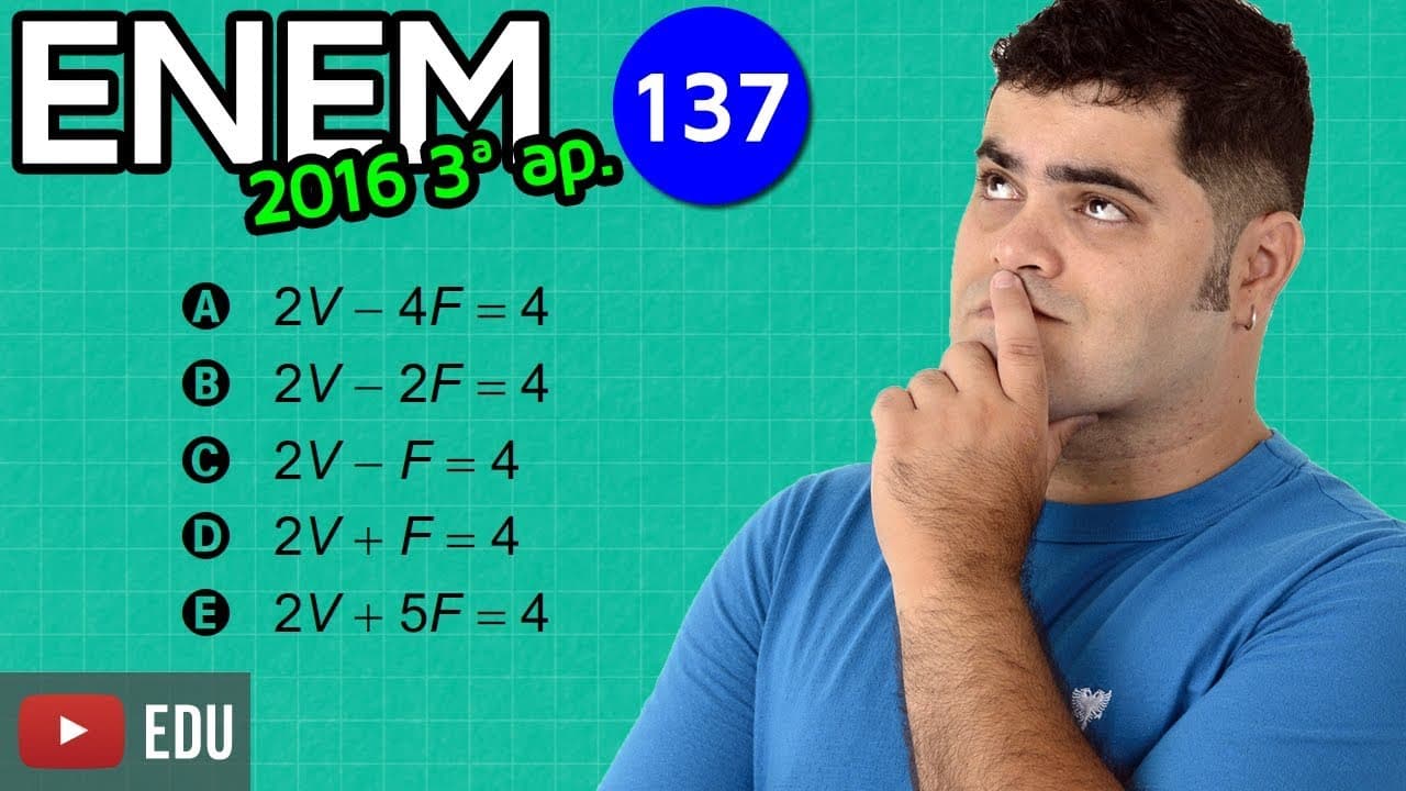 Thumbnail: 🔥 ENEM 2016 3ª Aplicação Matemática #02 👉 Relação de Euler