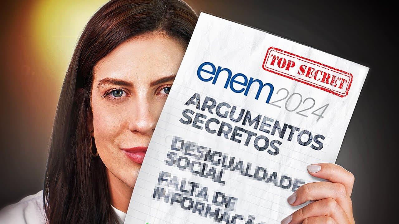 Thumbnail: 3 ARGUMENTOS CORINGAS + REPERTÓRIO PARA O ENEM 2024
