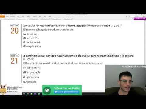Thumbnail da aula: Resolução da prova de Espanhol do Segundo Exame de Qualificação do Vestibular Estadual 2017