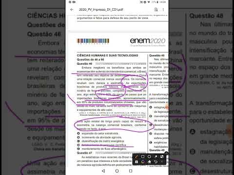 Thumbnail da aula: Revisão humanas Enem 2022💖📚🤓 Questão 46 Enem 2020 caderno azul 📚 humanas