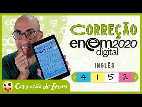 Thumbnail da aula: [CORREÇÃO DO ENEM] Questão 4 (inglês) - Enem 2020 digital - Prova azul ▷ Use only what you need