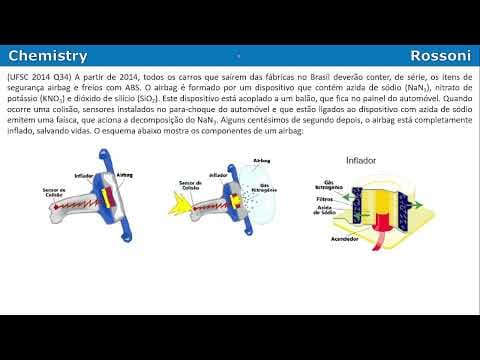 Thumbnail da aula: UFSC 2014 - Questão 34 - Redox no airbag