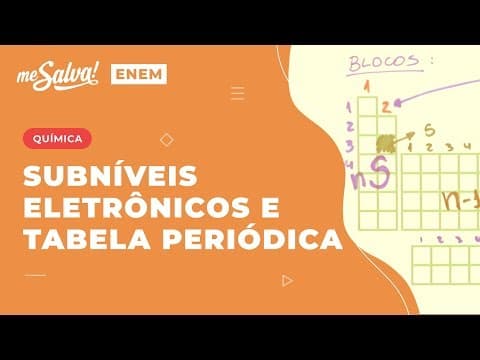 Thumbnail da aula: Subníveis Eletrônicos e Tabela Periódica Aula 3 - TPE03